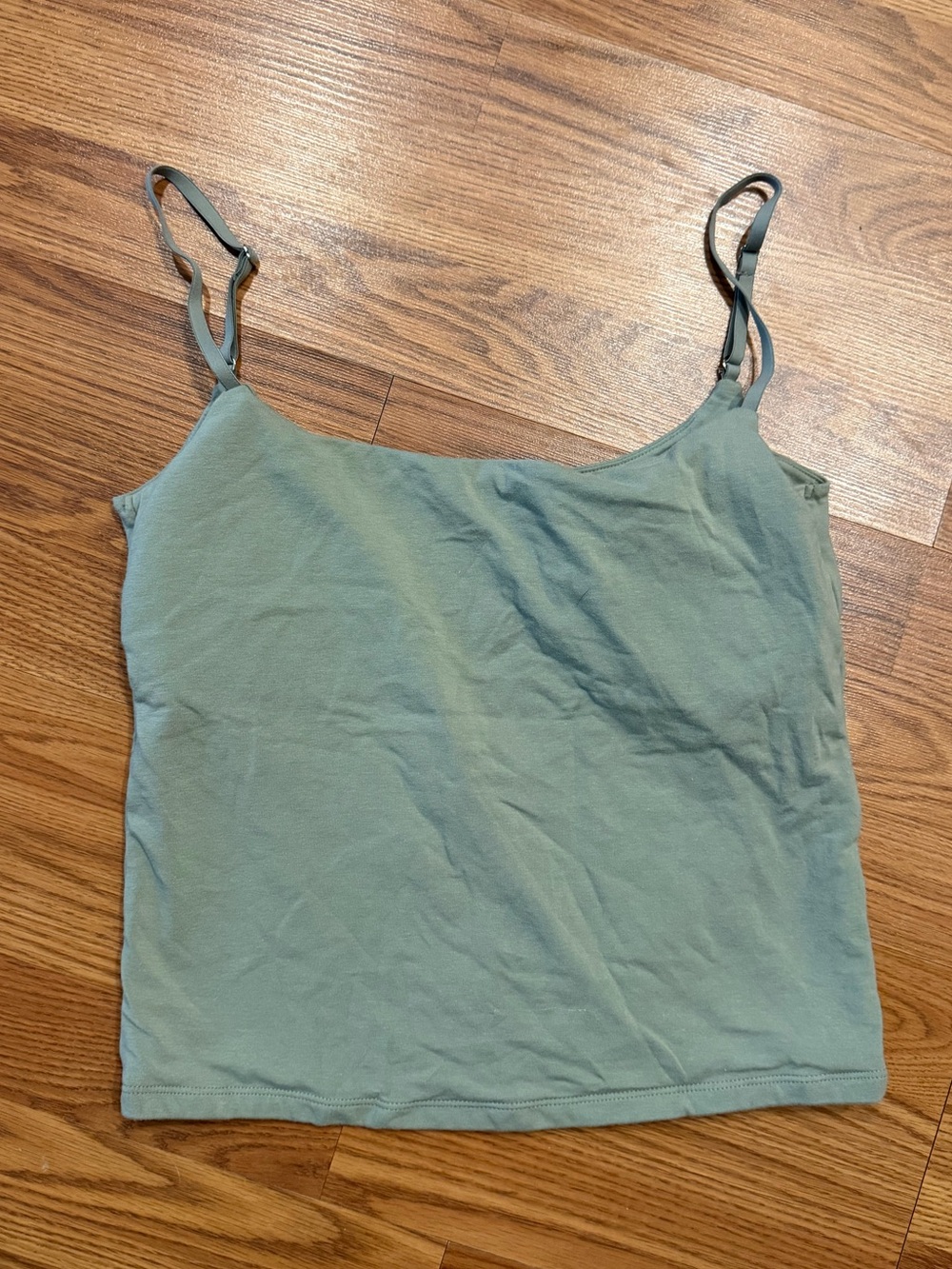 Abercrombie & Fitch Bra-Free Green Cami Tank Top Size L